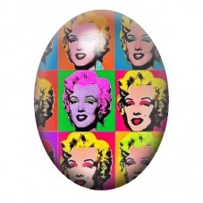 Cabochon en Verre Illustré Marilyn Monroe en Mosaïque Pop Art 13x18, 18x25 ou 30x40mm pour la création de bijoux fantaisie - DIY