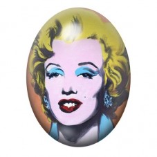 Cabochon en Verre Illustré Peinture Marilyn Monroe Warhol 13x18, 18x25 ou 30x40mm pour la Création de Bijoux Fantaisie - DIY