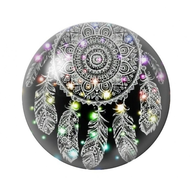 Cabochon en Verre Illustré Attrape-Rêves 12 à 25mm