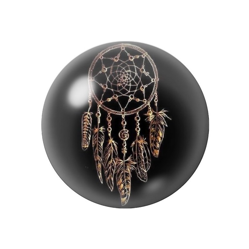 Cabochon en Verre Illustré Attrape-Rêves 12 à 25mm