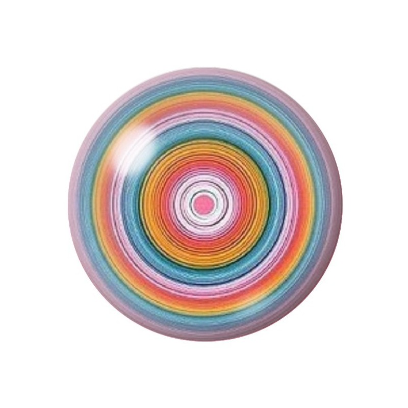 Cabochon en Verre Illustré Motif Fantaisie Tourbillon 12 à 25mm