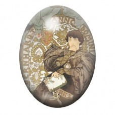 Cabochon en Verre Illustré Sarah Bernhardt au Livre 13x18, 18x25 ou 30x40mm pour la création de bijoux fantaisie - DIY