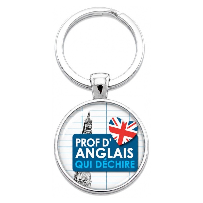 Porte-Clé Fait Main Prof d’Anglais qui Déchire 25mm