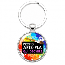 Porte-Clé Fait Main Prof d’Arts Plastiques qui Déchire 25mm pour la Création de Bijoux Fantaisie - DIY