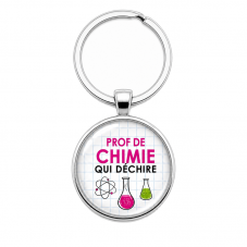 Porte-Clé Fait Main Prof de Chimie qui Déchire 25mm pour la Création de Bijoux Fantaisie - DIY