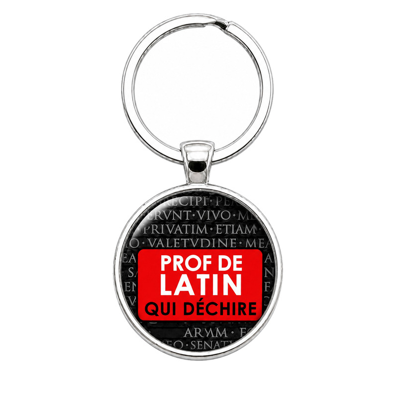 Porte-Clé Fait Main Prof de Latin qui Déchire 25mm