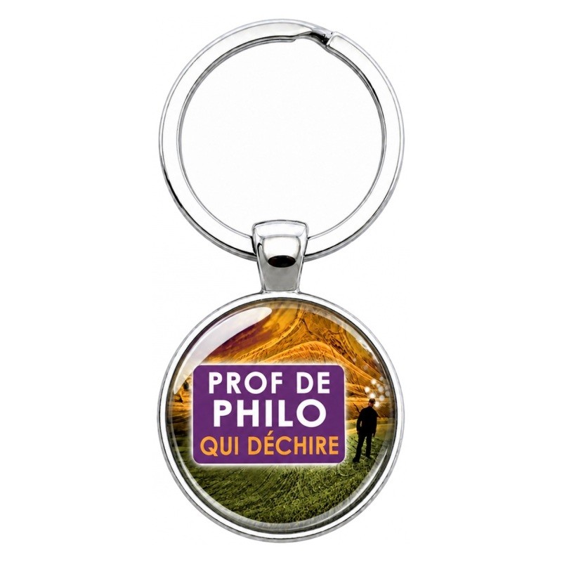 Porte-Clé Fait Main Prof de Philo qui Déchire 25mm
