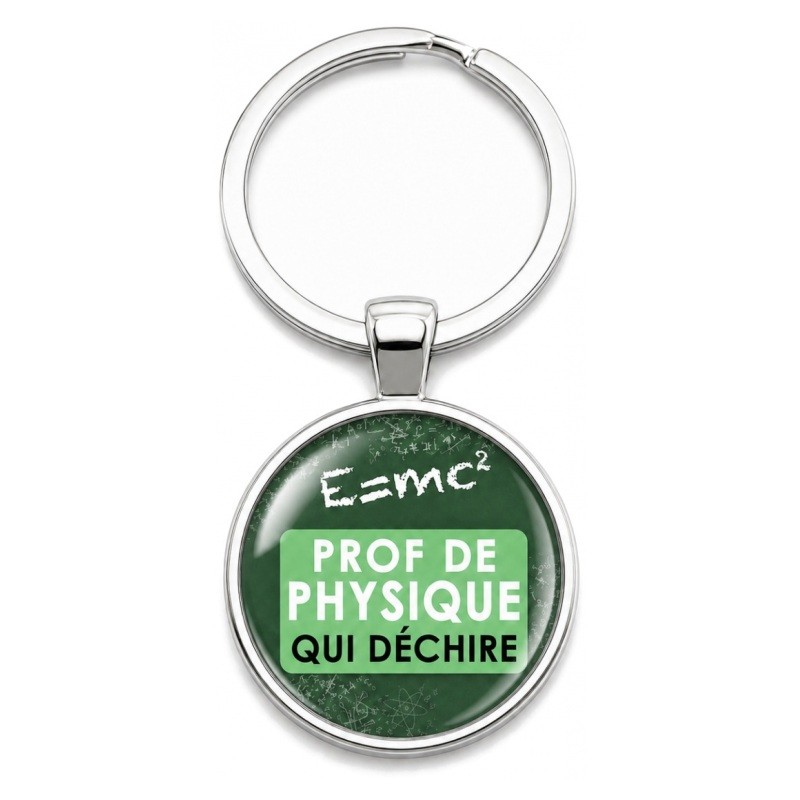Porte-Clé Fait Main Prof de Physique qui Déchire 25mm