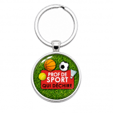 Porte-Clé Fait Main Prof de Sport qui Déchire 25mm pour la Création de Bijoux Fantaisie - DIY