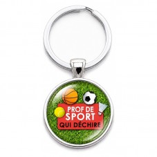 Porte-Clé Fait Main Prof de Sport qui Déchire 25mm pour la Création de Bijoux Fantaisie - DIY