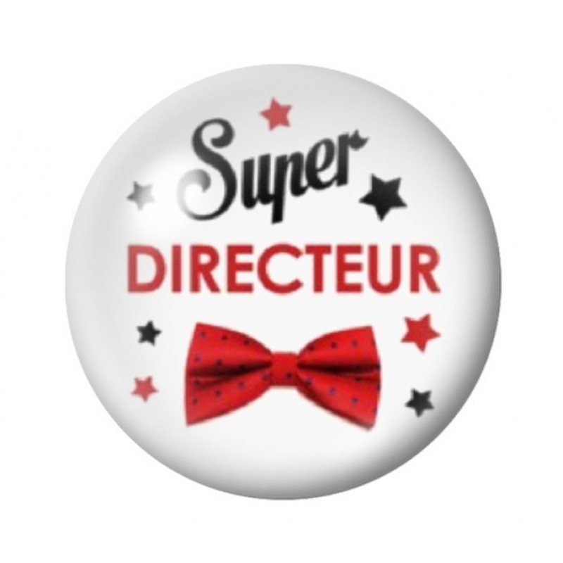 Cabochon en Verre Illustré "Super Directeur" 12 à 25mm