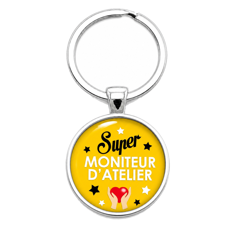 Porte-clé "Super Moniteur d’Atelier" Cadeau Original Humour Anniversaire Noël