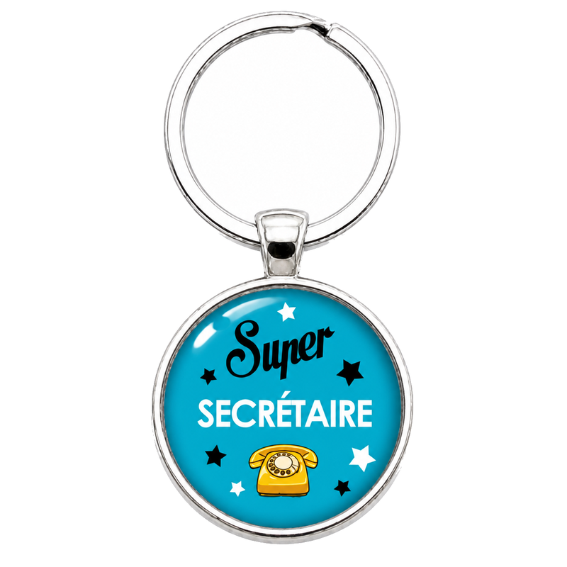 Porte-clé "Super Secrétaire" Cadeau Original Humour Anniversaire Noël