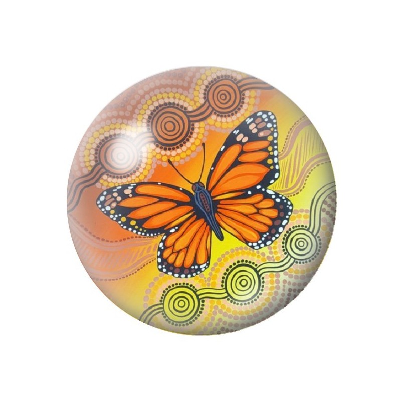 Cabochon en Verre Illustré Papillon 12 à 25mm
