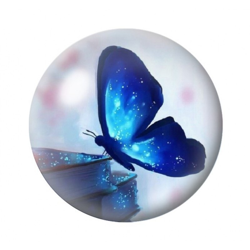 Cabochon en Verre Illustré Papillon 12 à 25mm