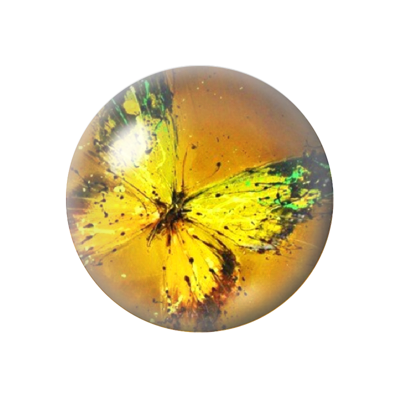 Cabochon en Verre Illustré Papillon 12 à 25mm