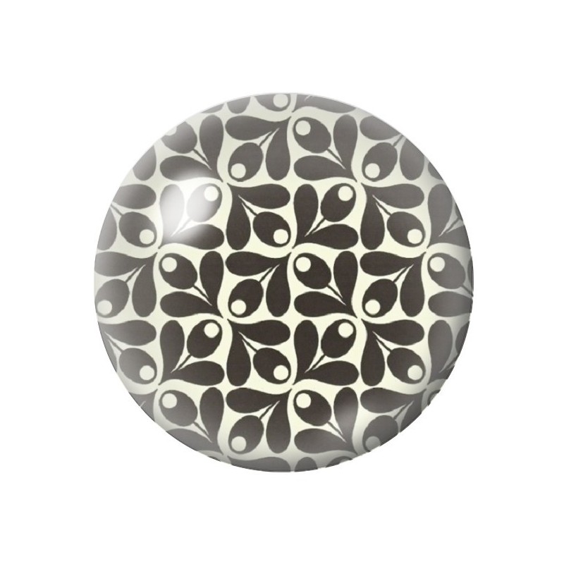 Cabochon en Verre Illustré Noir et Blanc 12 à 25mm