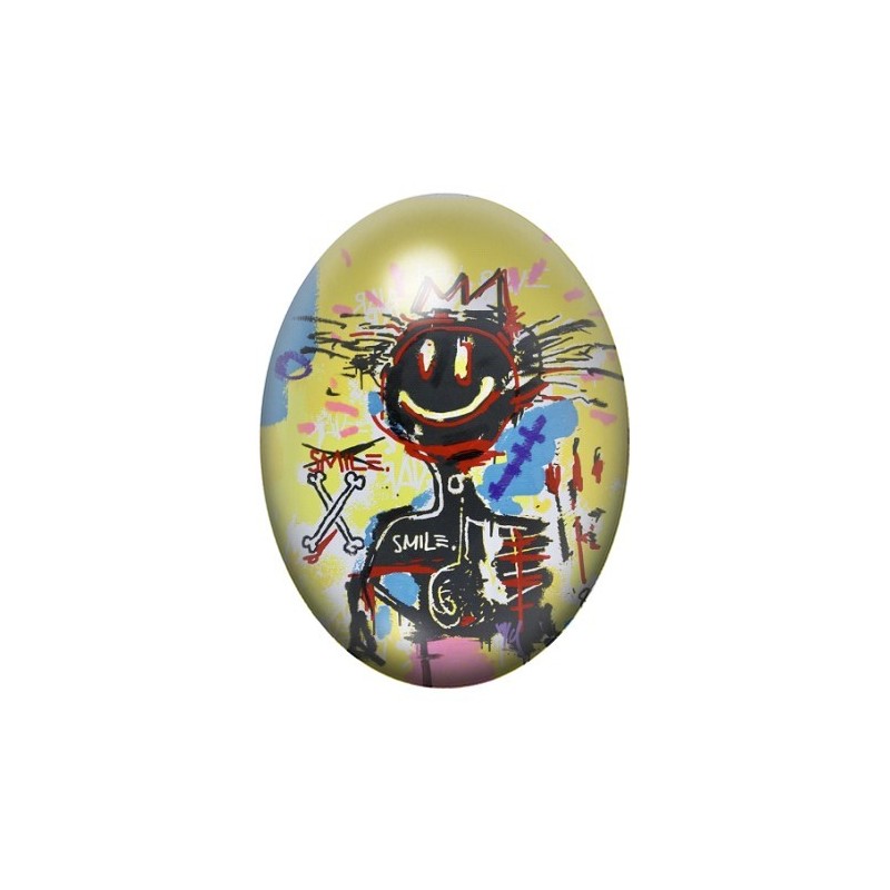Cabochon en Verre Illustré Street Art Smile 13x18, 18x25 ou 30x40mm