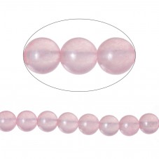 10 Perles Pierre Naturelle Agate Teintée Rose 6mm pour la Création de Bijoux Fantaisie - DIY