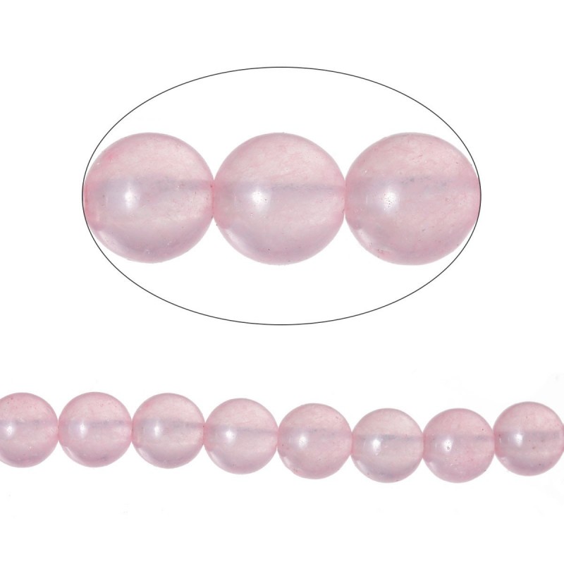10 Perles Pierre Naturelle Agate Teintée Rose, Mauve, Violet ou Rouge 6mm au Choix