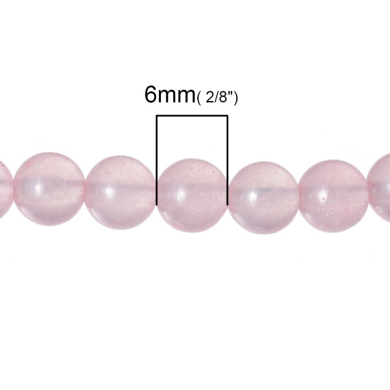 10 Perles Pierre Naturelle Agate Teintée Rose, Mauve, Violet ou Rouge 6mm au Choix