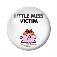 Cabochon en Verre Illustré "Little Miss Victim" Humour 12 à 25mm pour la Création de Bijoux Fantaisie - DIY