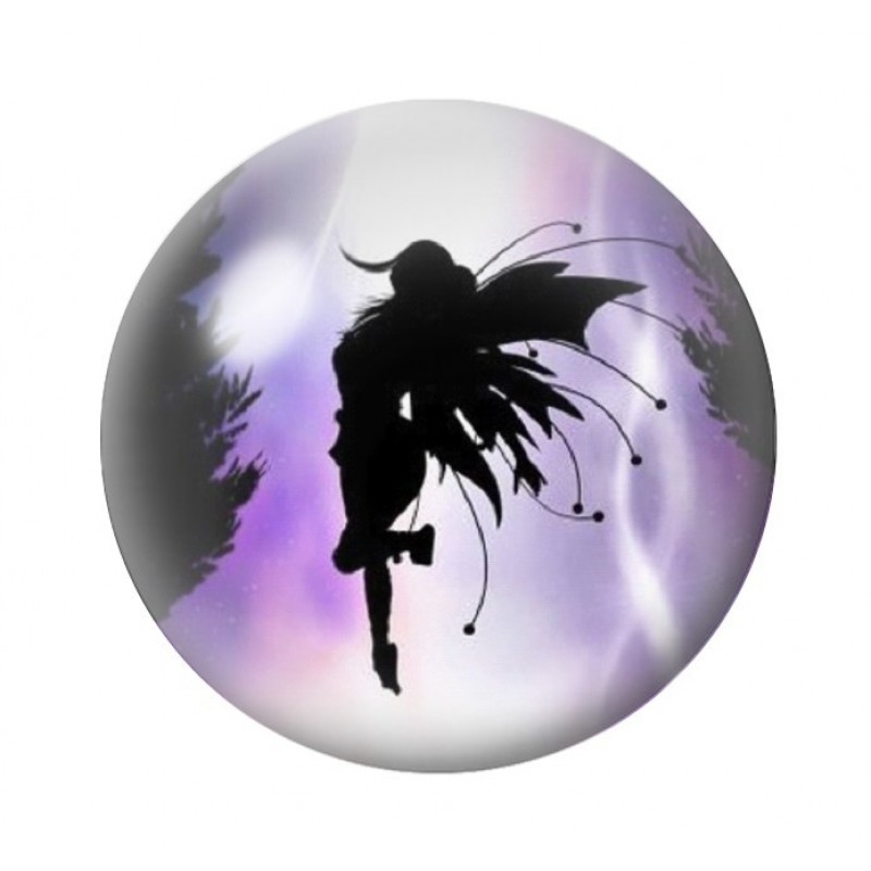 Cabochon en Verre Illustré Fée 12 à 25mm