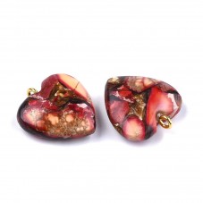 Pendentif Coeur en Pierre Naturelle Régalite 20mm