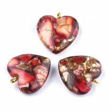 Pendentif Coeur en Pierre Naturelle Régalite 20mm