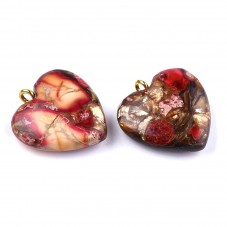 Pendentif Coeur en Pierre Naturelle Régalite 20mm