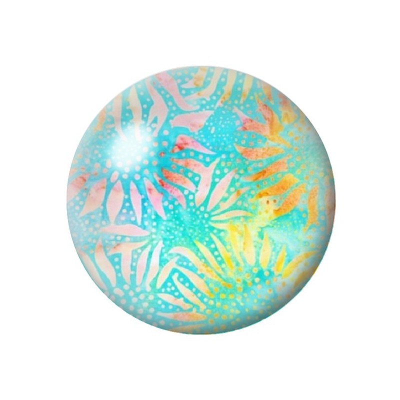 Cabochon en Verre Illustré Soleil Été 12 à 25mm
