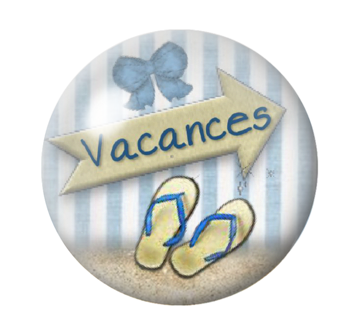 Cabochon en Verre Illustré Vacances Mer Été 12 à 25mm