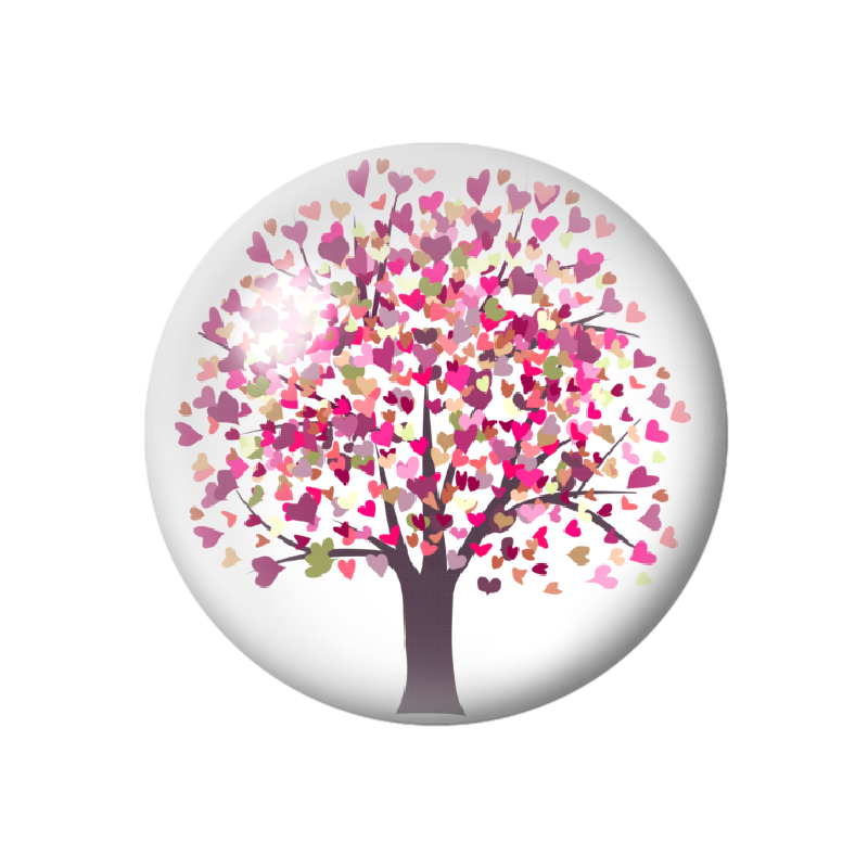  Cabochon en Verre Illustré Arbre 12 à 25mm