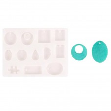 Moule en Silicone 12 Pendentifs pour Création en Résine Fimo