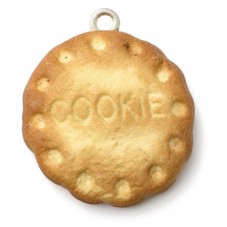 2 Breloques Biscuit Cookies en Pâte Polymère Fimo 20mm pour la Création de Bijoux Fantaisie - DIY