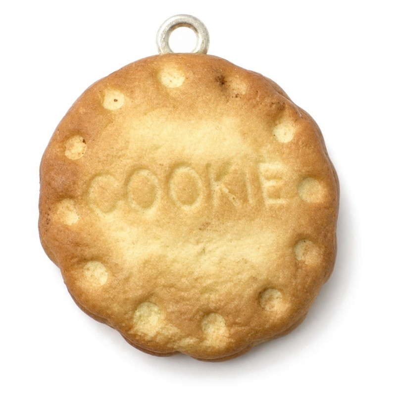 2 Breloques Biscuit Cookies en Pâte Polymère Fimo 20mm