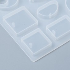 Moule en Silicone 12 Pendentifs pour Création en Résine Fimo