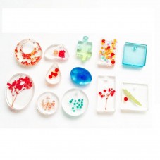 Moule en Silicone 12 Pendentifs pour Création en Résine Fimo