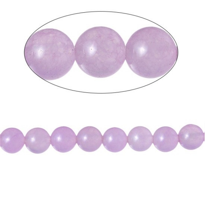 10 Perles Pierre Naturelle Agate Teintée Rose, Mauve, Violet ou Rouge 6mm au Choix