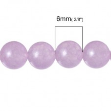 10 Perles Pierre Naturelle Agate Teintée Rose, Mauve, Violet ou Rouge 6mm au Choix