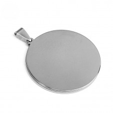 Support Pendentif Argenté en Acier Inoxydable pour Cabochon 25mm