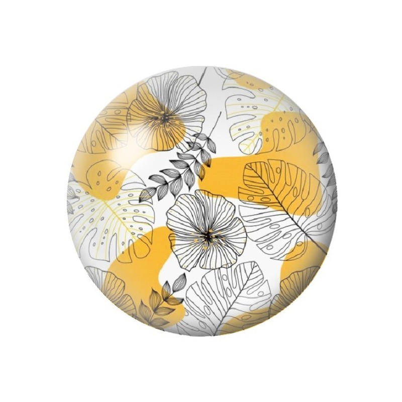 Cabochon en Verre Illustré Fleurs 12 à 25mm