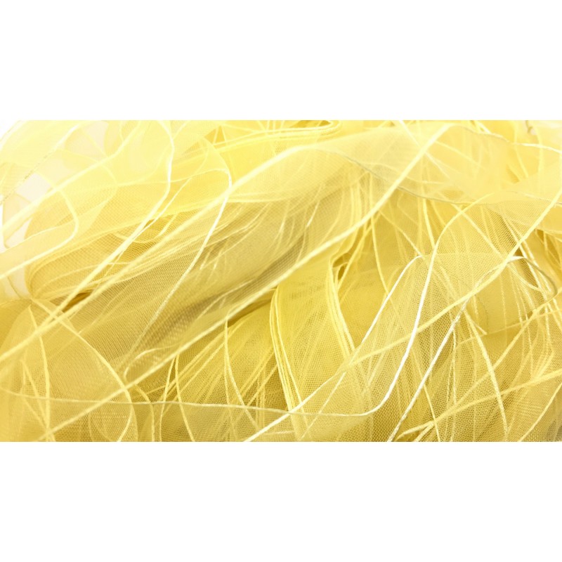 2 Mètres de Ruban d'Organza Jaune d'Or 15mm