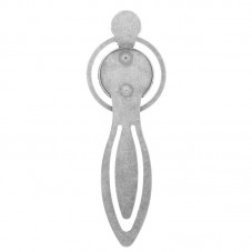 Support Marque-Page Crâne Argenté pour Cabochon 18mm