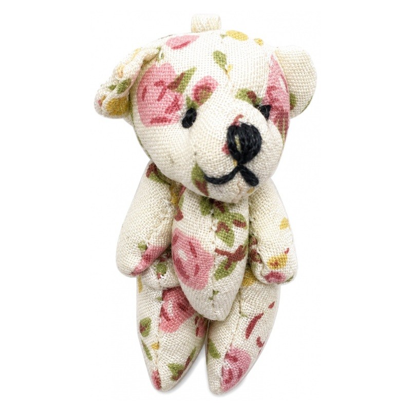 Breloque Mini Nounours en Tissu 4cm