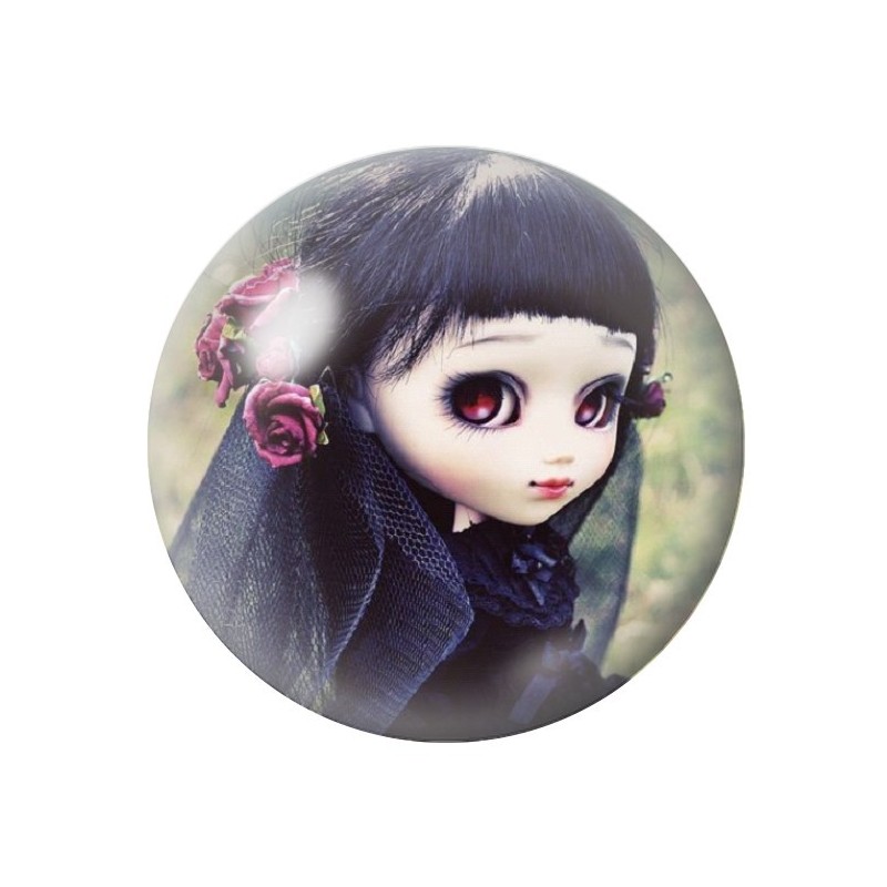 Cabochon en Verre Illustré Poupée Blythe Gothique 12 à 25mm