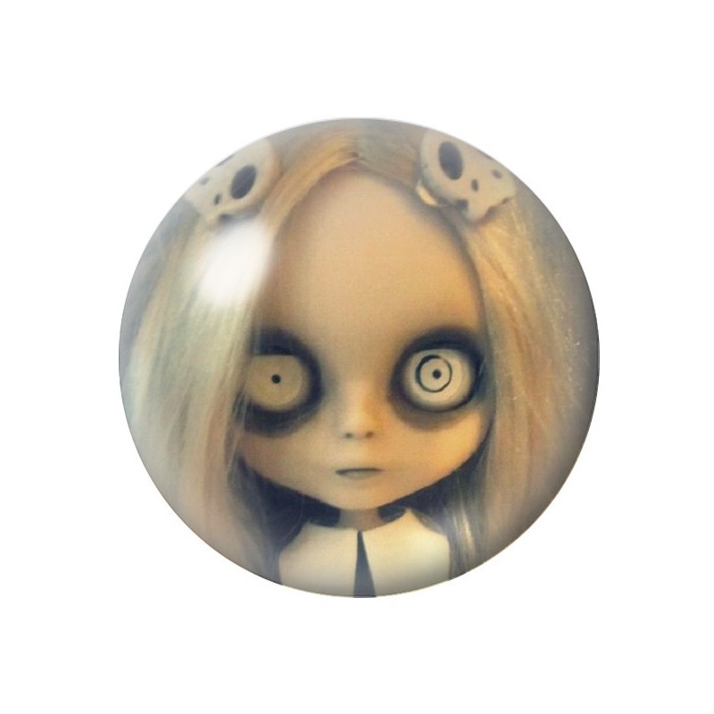 Cabochon en Verre Illustré Poupée Blythe Gothique 12 à 25mm