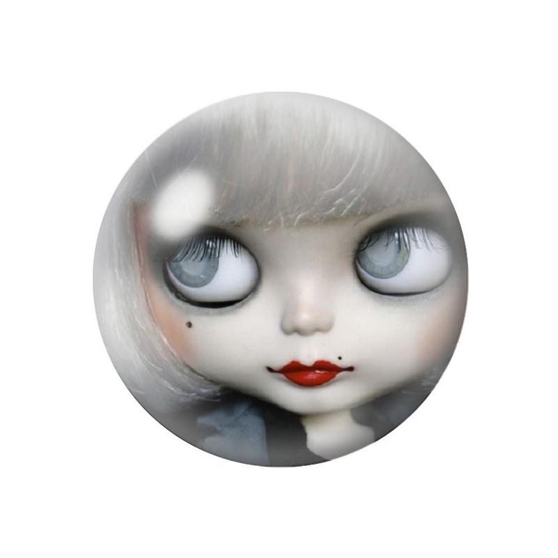 Cabochon en Verre Illustré Poupée Blythe Gothique 12 à 25mm 