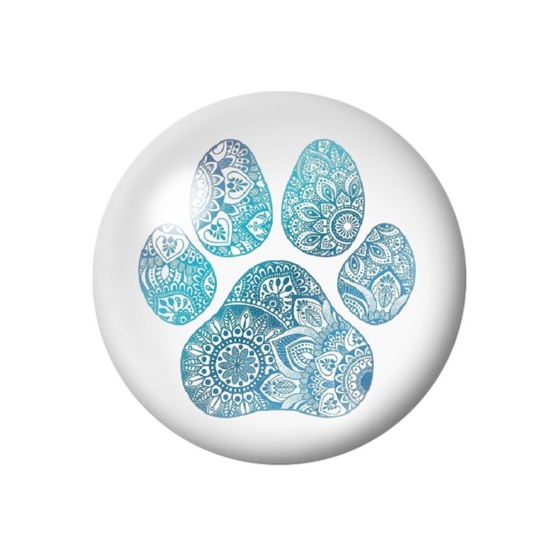 Cabochon en Verre Illustré Patte Chat 12 à 25mm