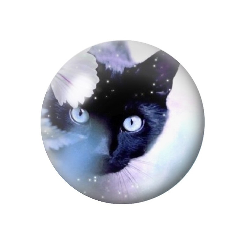 Cabochon en Verre Illustré Chat 12 à 25mm